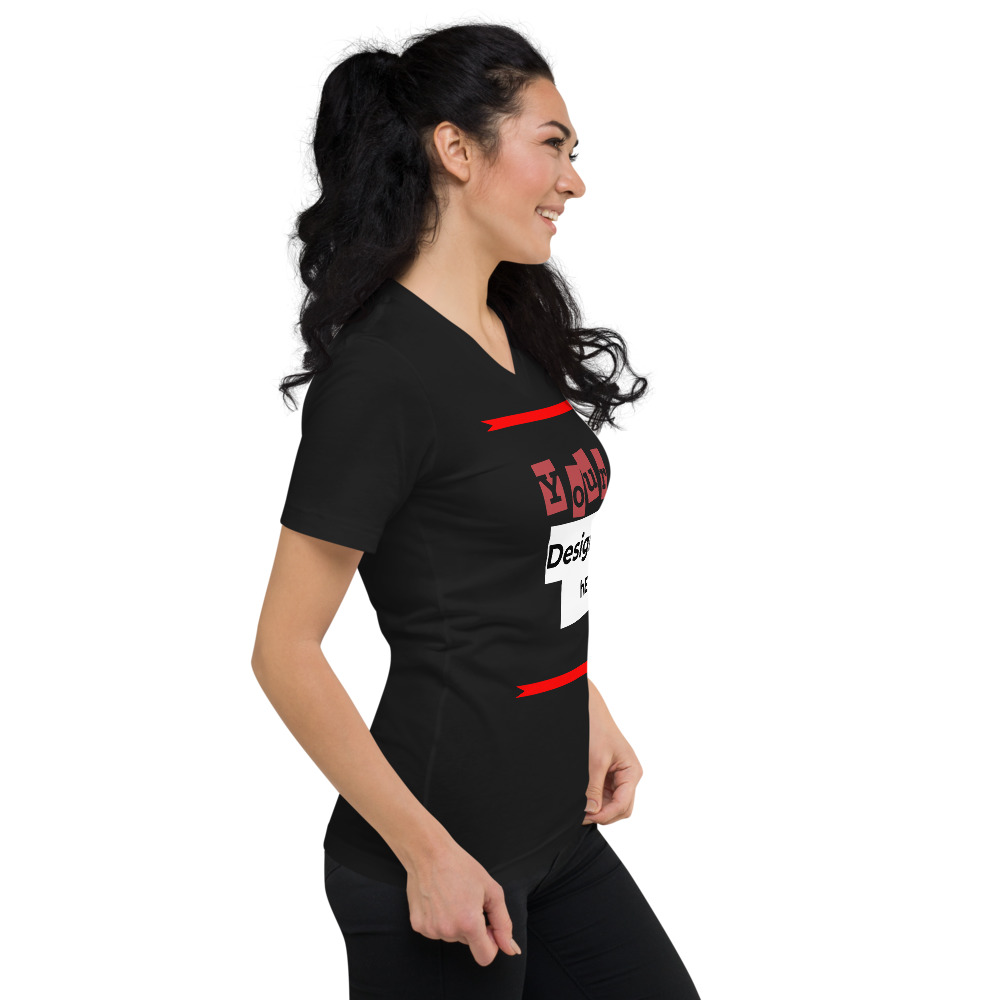 Female-v-neck-tee-black-right-front-